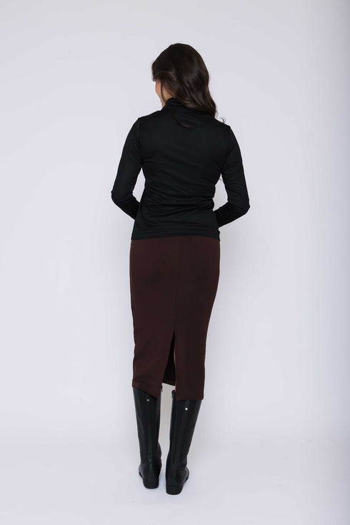 Erin-Luxe Fleece Midi Skirt